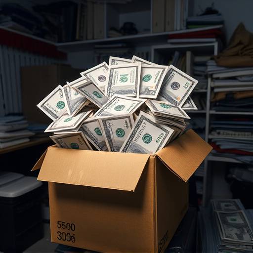 A overflowing box of subscription bills.