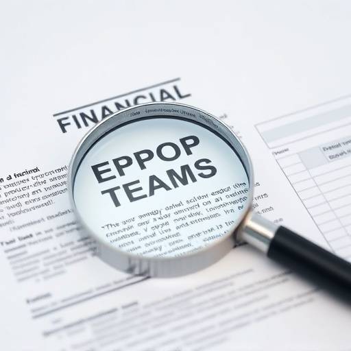 Conceptual image depicting a magnifying glass over financial documents, symbolizing the terms and conditions of ExpenseWise.