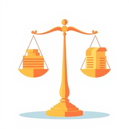 Illustration showing a scale balancing fixed costs on one side and variable costs on the other.