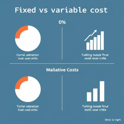 Infographic comparing fixed and variable costs with examples relevant to a small business in Toronto.