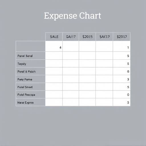 Simple expense chart illustrating different spending categories.